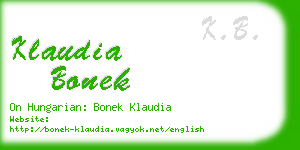 klaudia bonek business card